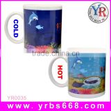 High quality ceramic souvenir gift color changing magic photo coffee to go mug