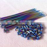 Colorful Electrophoretic Plating Motorcycle Nipples and Spokes /stainless Steel Spokes and Nipples