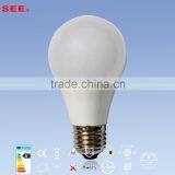 Facotry price led thermal plastic bulb 9w patented led bulb e27 TUV