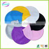 Adult Plain Colours Silicone Swim Hat thumbnail-1