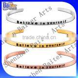 Custom Fashion Rose Gold Initial Cuff Bracelet 925 Sterling Silver Gold Initial Bangle Bracelet Quality Choice thumbnail-6