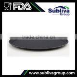 14 Inch Black Round Polypropylene Non Slip Plastic Tray thumbnail-1