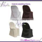 White Folding Chair Covers, Ivory Folding Chair Covers, Black Folding Chair Covers Made of Polyester Fabric thumbnail-1