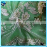 Soft Cotton Embroidery Organza Lace metallic floral embroidery net fabric