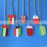 Black Anodised Aluminum Company Logo Mens ID Tag Necklace thumbnail-3