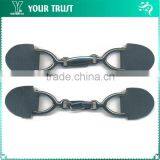 Gunmetal Alloy Buckle Stud Black Coat Leather Toggle Buttons thumbnail-2