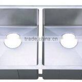 Farmhouse Hot Sales China Supplier Manufacturer XHHL Commercial Handmade Cupc Double Bowl Stainless Steel Kitchen Sink thumbnail-2