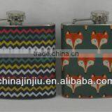 6oz Hip Flask Stainless Steel With Water-tranfer Printing