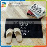 Printed Flannel Sponge Black Bath Mat thumbnail-1