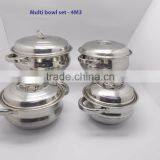 Stainless Steel Multi Bowl Cooking and Serving Set thumbnail-1