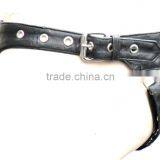 LAMBS LEATHER SPIKED BONDAGE JOCKS THONG BRIEFS Posing Pouch thumbnail-3