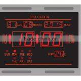 Best price digital LED wall clock with calender and temperature