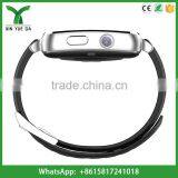 2016 Luxury Leather Android 4.4 Smart Watch for Health Care thumbnail-3