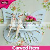 2015 Folding Shelves Wall European Wood Plastic Carved Display Shelf