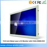 15 Inch 1366*768 1080P Metal Case LCD Hdmi Monitor