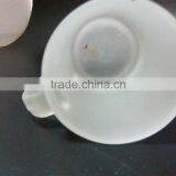 330 ml White Frosted Glass Coffee Cup With Handle thumbnail-6