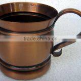 Worlds No 1 Customized Pure Solid Copper Metal Moscow Mule Mug Tableware Drinkware Cocktail Mixology Barrel Shape Dutch Style thumbnail-6