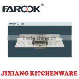 Single Bowl Double Tray Kitchen SS Sink 120x50cm thumbnail-1