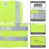 High Visibility Neon Green Safety Vest With Reflective Strips and Mesh Fabric and Pockets, ANSI/ISEA Standard | Size L thumbnail-2