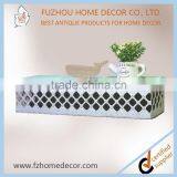 2017 Hot Sell Hollow Out Metal Wall Shelf With Wooden Board for Wall Decoration thumbnail-6