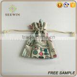 Drawstring Printed Printed Artificial Jute Bag thumbnail-5
