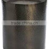 Hammered Black Metal Stool thumbnail-1