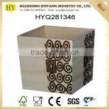 Antique Wooden Vase With Decoration Wholesale thumbnail-1