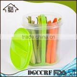 Food Grade Plastic Pickle Jar With Strainer, Clear Plastic Vegetable Storage Container for Pickle thumbnail-3