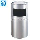 Stainless Steel Trash Bin With Ashtray thumbnail-1