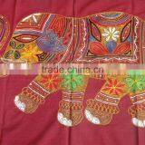 Traditionally Designed Sequins Work Embroidery Work Patchwork Indian Cotton Wall Hanging Elephant thumbnail-2