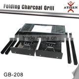 PORTABLE CHARCOAL BBQ FOLDING BARBECUE TRAVEL PICNIC OUTDOOR CAMPING GRILL thumbnail-2