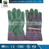 Black White Cotton Back & Cuff Impregnated Working PVC Glove thumbnail-2