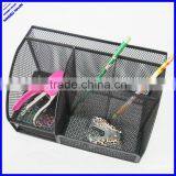 Rectangle 6 Divided Compartment Wire Mesh Stationery Holder thumbnail-1