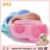 Custom 2015 Newest Designment Fashionable Plastic Pet Bowl With Double Bowl Manufacturer thumbnail-1
