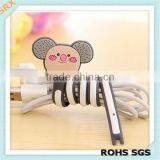 Hot Sale OEM Smile Bear Cute Shape Earphone Cable Winder thumbnail-1