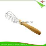 ZY-C1034 10 Inch Stainless Steel Head Egg Whisk Rubber Wood Handle Egg Beater thumbnail-3