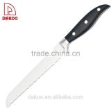 8"Bread Knife, Forged and pakka wood handle black color