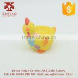 Home Decoration 7.5*6.5*7.5 cm Small Yellow Chicken Shape Ceramic Candle Holders thumbnail-4
