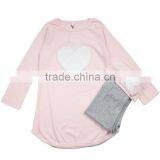 3PCS/SET Pants Kids Children's Baby Clothing Set Hat Girl Girls Leggings Winter Clothes Autumn Warm Cloth Suits Heart Design thumbnail-4