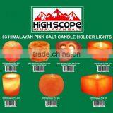 GROUP HIMALAYAN PINK SALT TEA LIGHT HOLDERS NATURAL AND CRAFTED thumbnail-1