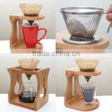 Handmade wooden coffee server/coffee dripper for wholsale