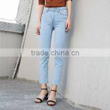 2017 New Fashion Flared Style Denim Jean Trousers For Girls thumbnail-2