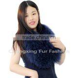 CX-A-52S Latest Fashionable Detachable Blue Collar Mongolian Lamb Big Fur Collar thumbnail-2