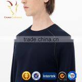 Navy Blue Men Cashmere Wool Pullover Sweater thumbnail-5