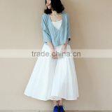 Z&M Lady Fashion Dress White Dress Linne Dress thumbnail-4