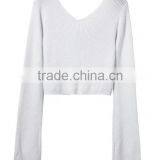 EY0852S Hot Sale 2016 Women Long Sleeve Deep V-Neck Pullover Sweater thumbnail-3