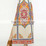 2017 OEM Photo Ladies Floral Print Long Maxi Side Slit Skirt thumbnail-2