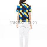 Women's Super Thin Mecerized Cotton Full Printing Polo Shirt thumbnail-3