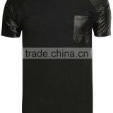 Guangzhou Shandao Men 180g 95% Cotton 5% Spandex Summer With Pocket O-Neck Short Leather Sleeve Tshirt thumbnail-2