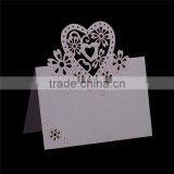 Paper Wedding Party Name Place Card Heart Mauve thumbnail-1